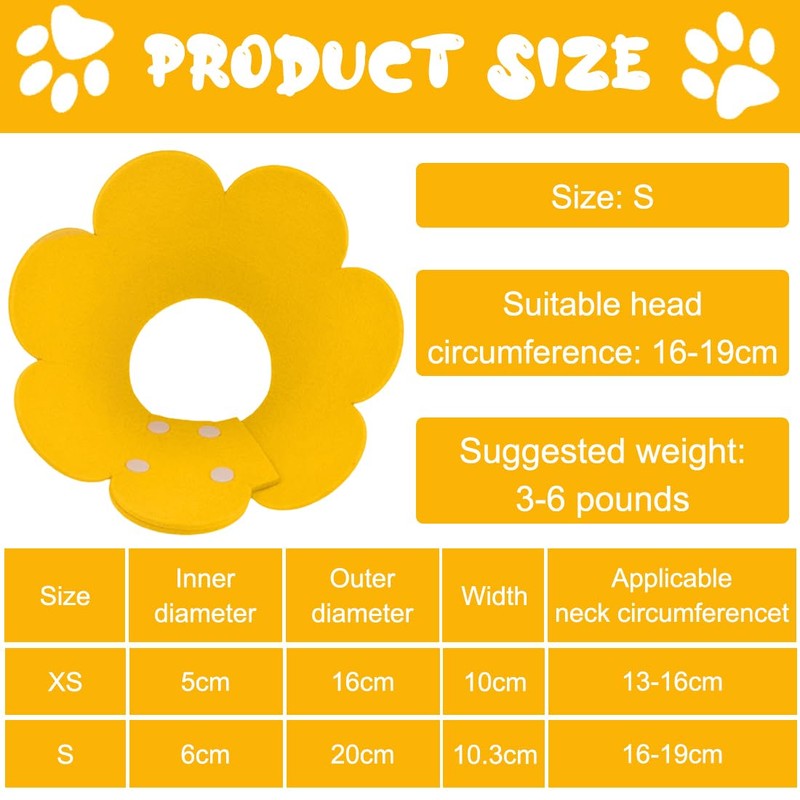 JEYORZY Cat Collar, Adjustable Lightweight Protective Collar, Soft Protective Collar,