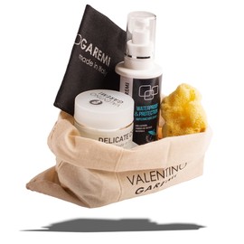 VALENTINO GAREMI Leather Garments Care Set – Conditioner & Waterproof Protection Kit – For Jackets, Bags, Gloves & Accessories – Made in Italy
