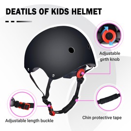 NIKISHAP Kids Adjustable Bike Helmet, Suitable for Toddler Kids Ages 2-14 Boys Girls, Multi-Sport Safety Cycling Skating Scooter Helmet