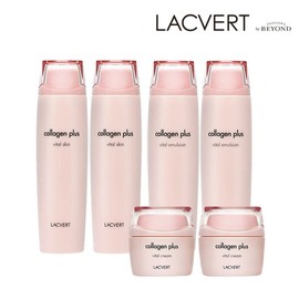 LG Household & Health Care's 6-piece Lacvert Collagen Plus 3-piece Basic Set 1+1 (Skin/Emulsion/Cream) / LG생건 총6종 라끄베르 콜라겐 플러스 3종 기초세트 1+1 (스킨에멀전크림)