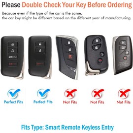 RYE for Lexus Key Fob Cover, Soft TPU Key Fob Case Full Protection for Lexus RX is ES GS LS NX RS GX LX RC LC Smart Key - White