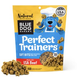Blue Dog Bakery Perfect Trainers, Mini Dog Training Treats, Soft & Chewy, Made w/USA Beef, Healthy Treats, All Natural, Extra Small, 6 oz (Pack of 1)