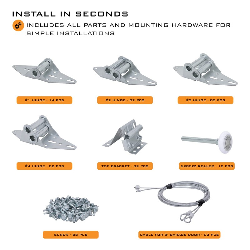 HardwareX supply Garage Door Hinge Roller Bracket Hardware Tune Up