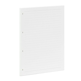 A4 Lined Refill Paper, 290x210mm, 4-Ring, 100GSM 10mm Wide Ruled, 45 Sheets
