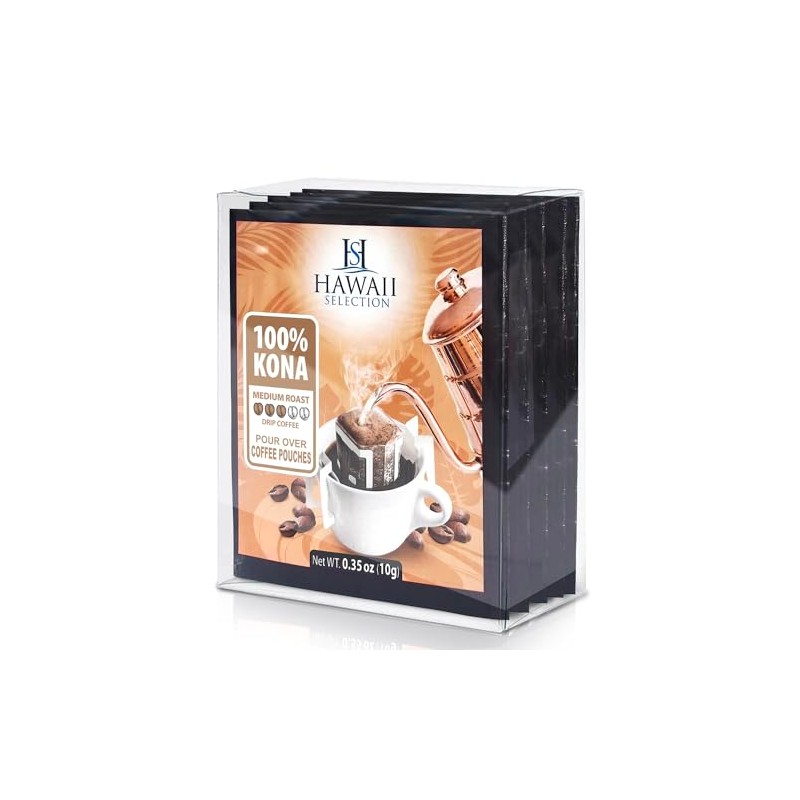 Hawaii Selection/ 100% Kona Coffee/Medium Roast/Single Serve/Pour Over Coffee/Drip Coffee