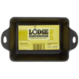 Lodge HMS14RC Heat-Treated 14oz. Mini Rectangular Server, 14 Ounces, Black