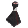 Gear Shift Knob Boot Set 5 Speed PVC Leather Gearstick
