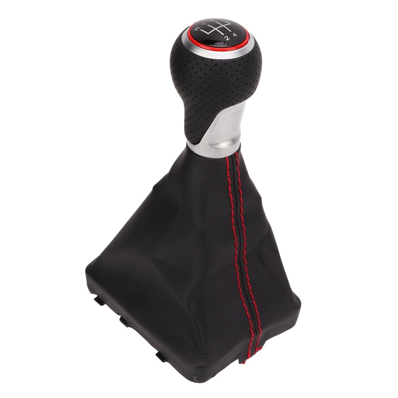 Gear Shift Knob Boot Set 5 Speed PVC Leather Gearstick