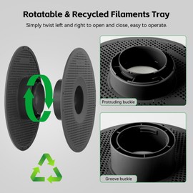 UniTak3D Original Bamboo Lab AMS Detachable Filament Tray Reusable Filament Reel Holder Fits PLA, PETG, ABS, Filament Spool for A1/A1 Mini/P1P/P1S/X1 X1C X1E 3D Printers-Support High-Temp Environment