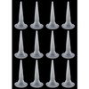 Heyous 12PCS Tapered Caulking Nozzles White Plastic Caulking Nozzle Applicators
