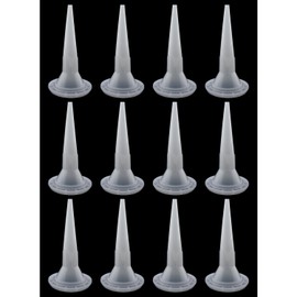 Heyous 12PCS Tapered Caulking Nozzles White Plastic Caulking Nozzle Applicators for Floor Jointing Door and Window Sealing Plumber Jointing