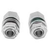 2Pcs Cable Connectors Waterproof Stainless Steel Cord Head Adapters for