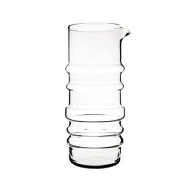 MARIMEKKO Sukat Makkaralla Glass Pitcher — Refine Your Kitchen Décor with Our Iconic Clear Glassware — Stylish & Mouth-Blown Pitcher with Spout (1 Liter)