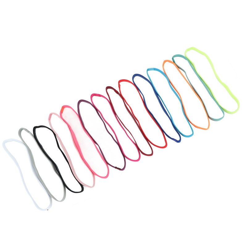14PCS Workout Headband Polyester Cotton Non Slip Breathable Head Sweat