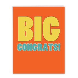 NobleWorks Oversize Congratulations Greeting Card 8.5 x 11 Inch with Envelope (1 Pack) Big, Jumbo Congats, Good Luck Big Congratulations J2723CGG