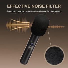 Phenyx Pro 5 Pack Foam Mic Cover, Thick Handheld Microphone Windscreen, Reusable Microphone Pop Filter (PTA-WDS5)