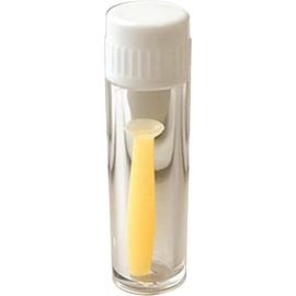 Silicone Contact Lens Remover Tool - Ergonomic Plunger for Soft/Hard Lenses, Hygienic Grip with Storage Case - White