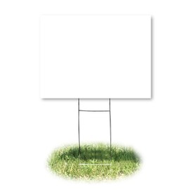 Headline Sign 4781 Yard Sign, Blank, White, 18 Inches by 24 Inches