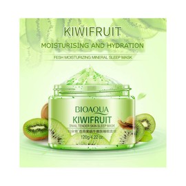 BIOAQUA Mineral Mask Fresh Tender Snail Skin Natural Extract Nourishes Moisturizing 120g (Kiwifruit)