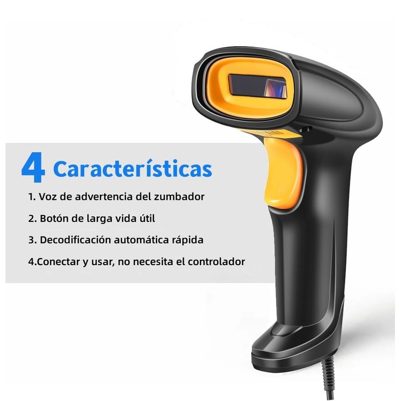 ELECTRIC CHOICE Escáner Codigo de Barras, Lector Codigo de Barras