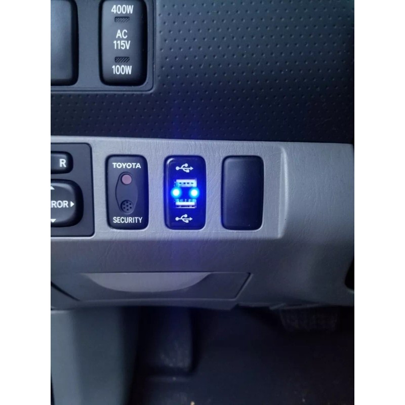 Corp.Res Electronics Cargador Rapido Auto Toyota Plug Doble Usb 3.0