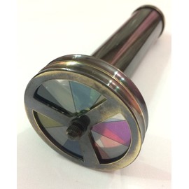 Humaira Nautical Antique Finish Brass Double Wheel ~ Kaleidoscope Vintage Maritime Optical Beautiful Item