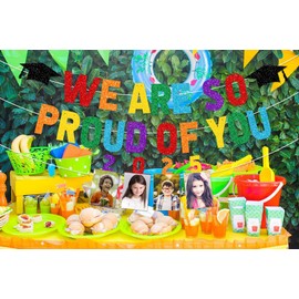 Weimaro We are So Proud of You Banner, 2025 Graduation Photo Banner, Graduation Decorations, Congratulations Decorations for Kids PRE K Preschool Kindergarten 5th Grade Grad Party Decorations WAS-C