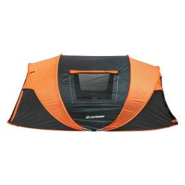5-8 Person Instant Pop-Up Camping Tent - Waterproof & Spacious 2-Person Cabin Tent - Easy Setup - Black & Orange