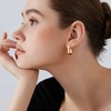 ALEXCRAFT 925 Silver Hoop Earrings Women's Small Chunky Earrings Hypoallergenic