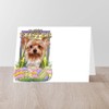 CafePress Easter Egg Cookies Yorkie Folded Greeting Card Glossy