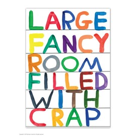 Funny Humorous 'David Shrigley Large Fancy Room' Novelty Postcard
