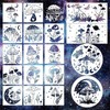 FEISHIONG Mushroom Drawing Stencils Set, 19 Pieces, 30.5 cm/15.2 cm,