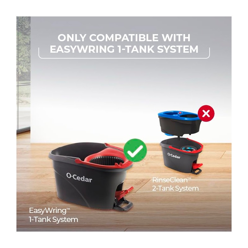 O-Cedar EasyWring Spin Mop Head Refill (Pack of 2)