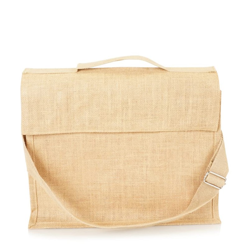 Jute statt Plastik Original DB1415B Briefcase, natural