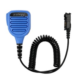 ERIPHA Shoulder Mic Speaker Compatible with Motorola XPR 3000 3000e 3300 3300e 3500 3500e Waterproof IP56 Two Way Radio Speaker Microphone with 3.5mm Jack (Blue)