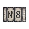 Jacho Black Hand-Painted Number and Letter Tiles 11 x 5.5