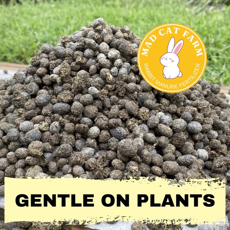 Rabbit Manure Fertilizer Pellets - All Natural Soil Amendment for