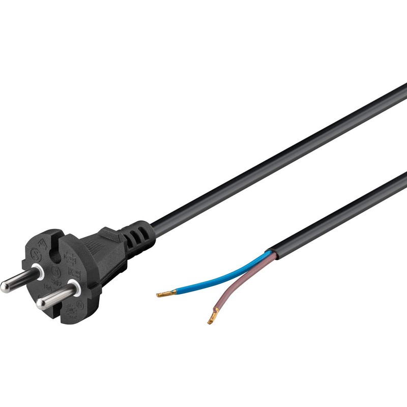 Goobay 58913 Cavo di Collegamento Universale per Aspirapolvere, Nero, 7.5m