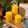 3 Pack Beeswax Pillar Candles Set,100 Hours All Natural Beeswax