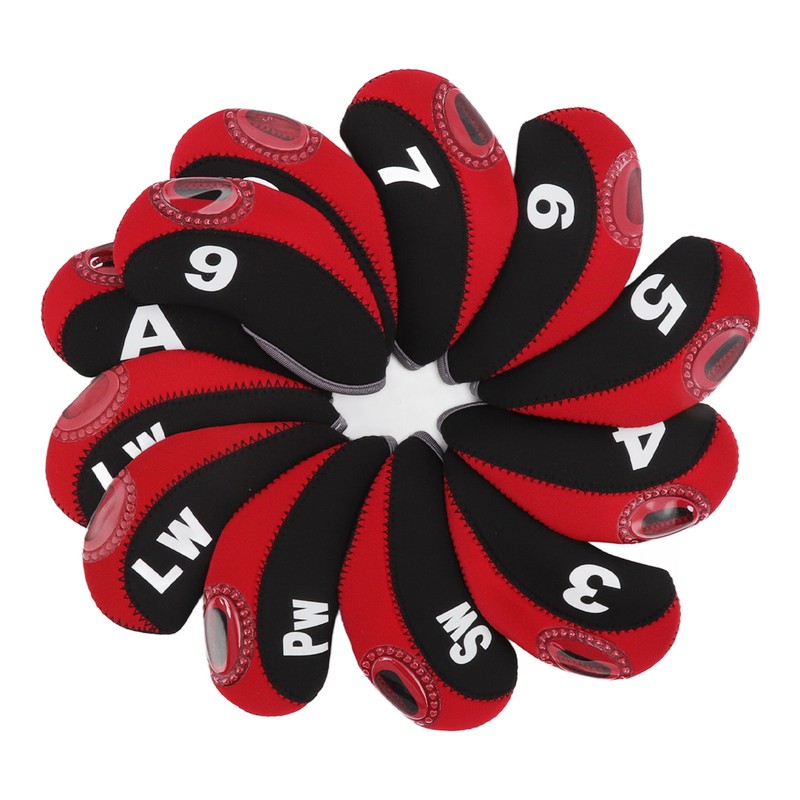 12 Pcs Golf Iron Head Cover Set Club Headcover Set