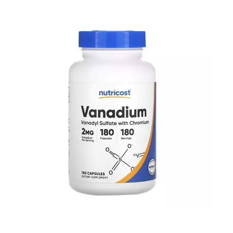 Nutricost, Vanadium with Chromium, 2 PACK, 2 mg , 180