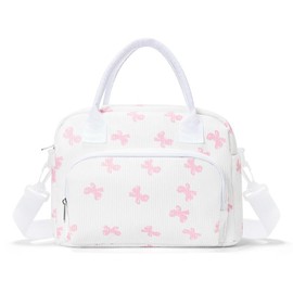 MEXS Lunch Bag Tote Bag Lunch Organizer Lunch Holder Insulated Lunch Cooler Bag 11L for Picnic Work for Women/Men:_Bowknot