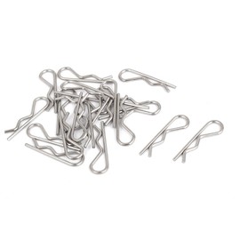 sourcing map Pack of 20 Hair Pins Splint Clip Hardware Silver Tone 1.2 mm x 25 mm