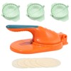 Dough Presser Dumpling Skin Maker with 3Pcs Dumpling Press Molds,