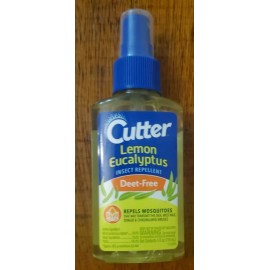 Cutter Lemon Eucalyptus Insect Repellent, No DEET Mosquito Repellent, 4oz New