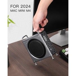 Aluminum Chassis Stand for 2024 Mac Mini M4/M4 Pro - Mac Mini M4 Case - Optimized Heat Dissipation - Accessories for Mini M4 -Mac Mini M4 Mount -Mac Mini M4 Holder