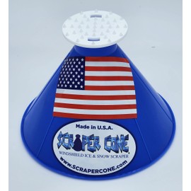 SCRAPER CONE®️ The Original Ice Scraper Made in The USA 10 Colors to Choose from Select Colors to Match Your Favorite Team Snow Removal Magical Frost Removal Funnel Shaped (Yellow)