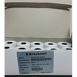 Brecknell Paper Roll for CP103 Receipt Printer, 1 Box/ 10 Rolls