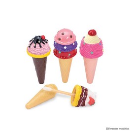 Lip gloss in cone shape.