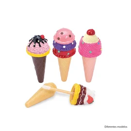 Lip gloss in cone shape.